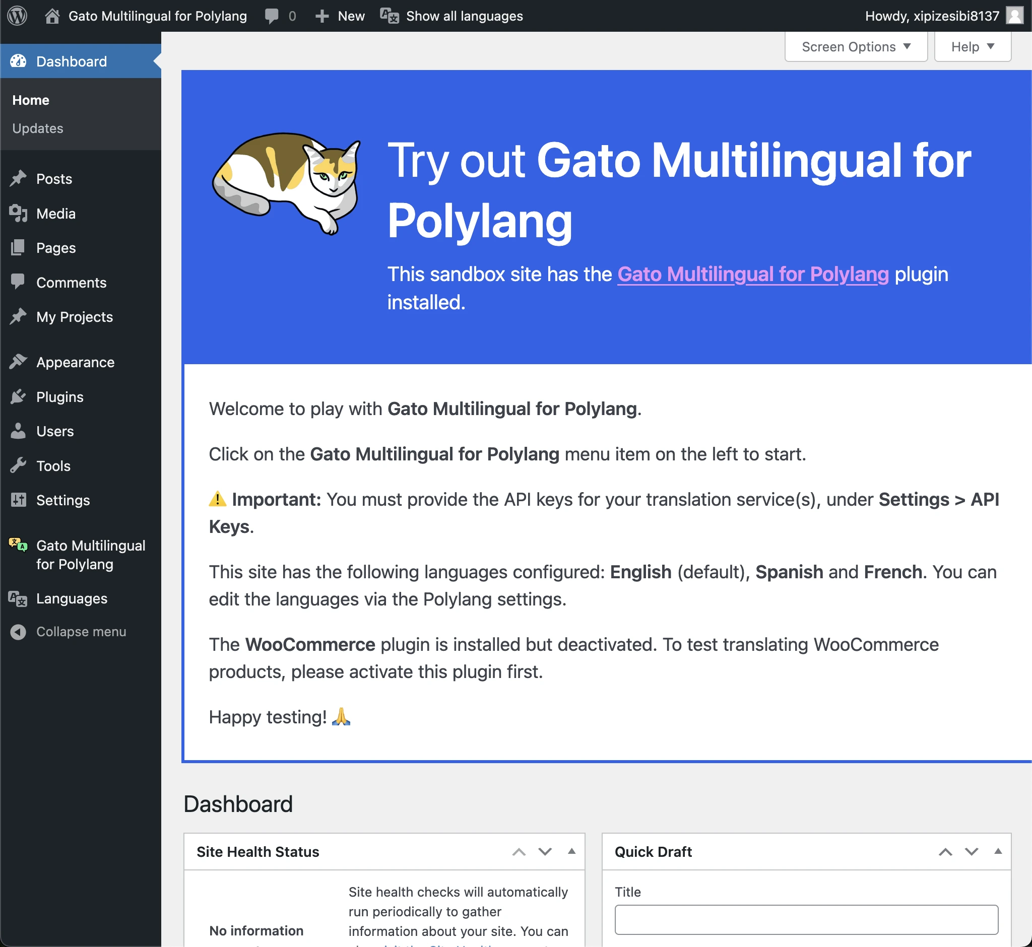 Trang web sandbox